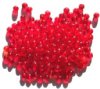 200 4mm Transparent Red Round Glass Beads